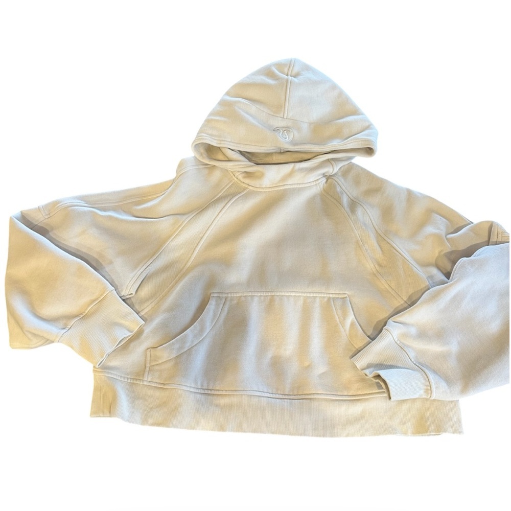 lululemon  Scuba Hoodie Bone Color Size M/L like new condition - Picture 6 of 10